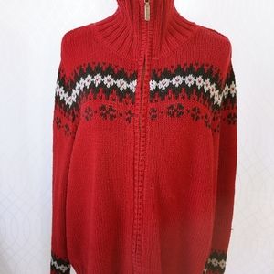 Eddie Bauer Turtleneck Zip-up Cardigan, X-Large, Womens